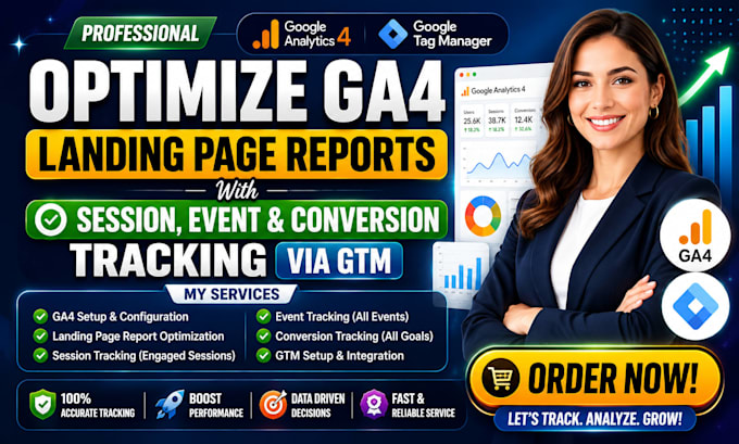optimize ga4 landing page reports with session event conversion tracking gtm