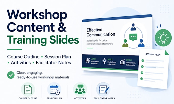 design engaging workshop content and training slides