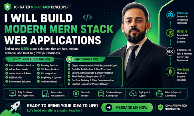 help you to build your web application in mern stack