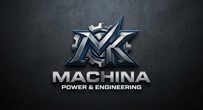 design a strong and modern machine logo for your brand