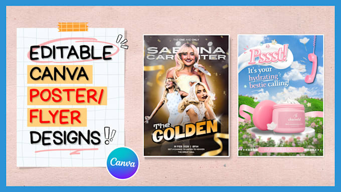 create professional canva poster flyer designs