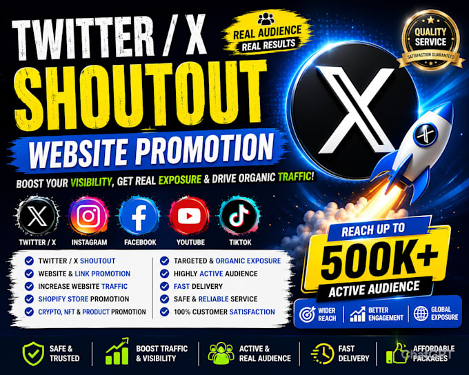 promote website, share link, do twitter shoutout to USA UK audience