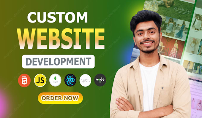 build custom website development as full stack web developer front end developer