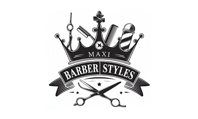 design minimalist luxurious barber salon logo