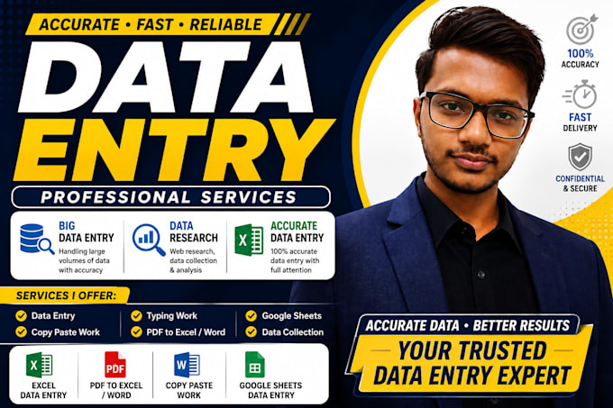 do professional data entry and excel spreadsheet work