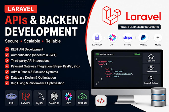 develop laravel apis and custom backend systems