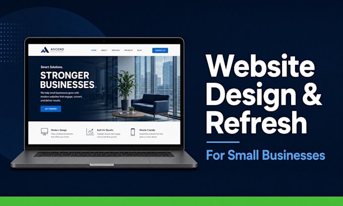 design or refresh your small business website or landing page