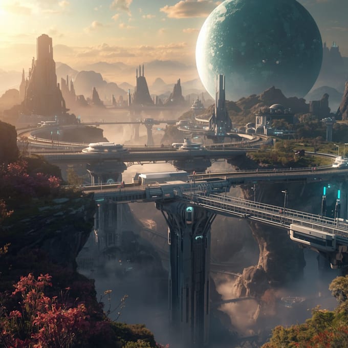draw sci fi illustration and sci fi sci fi illustration