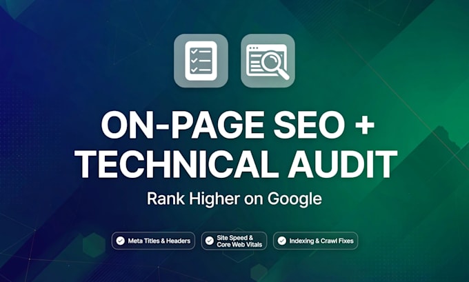 do on page SEO and technical audit for your website