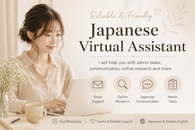 help with admin tasks and japanese communication