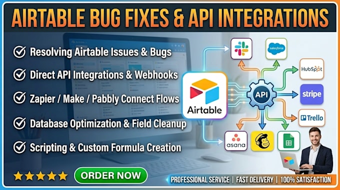 fix issues in airtable or do integrations using api