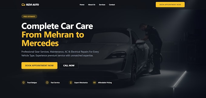 create professional portfolio,shop and bussines website for you