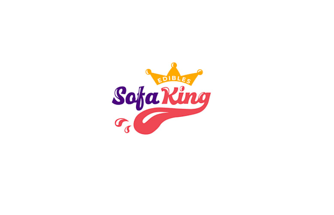 design sofa king edibles logo