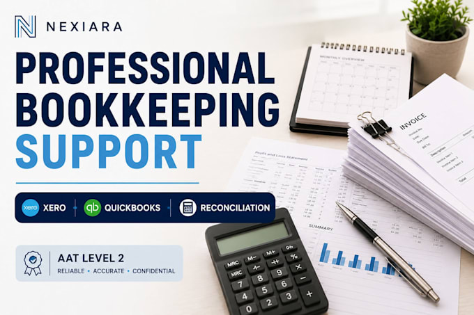 provide professional xero and quickbooks bookkeeping support