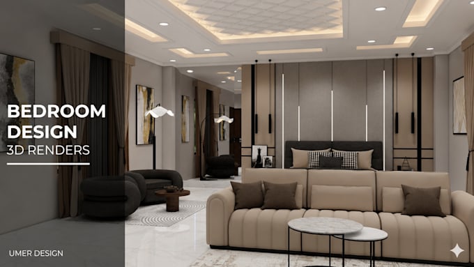 do bedroom design and realistic interior rendering
