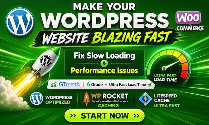 fix wordpress speed optimization, guarantee 1s load time, and improve SEO