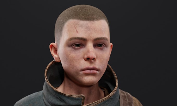 create aaa quality 3d game character for unreal, unity and metaverse
