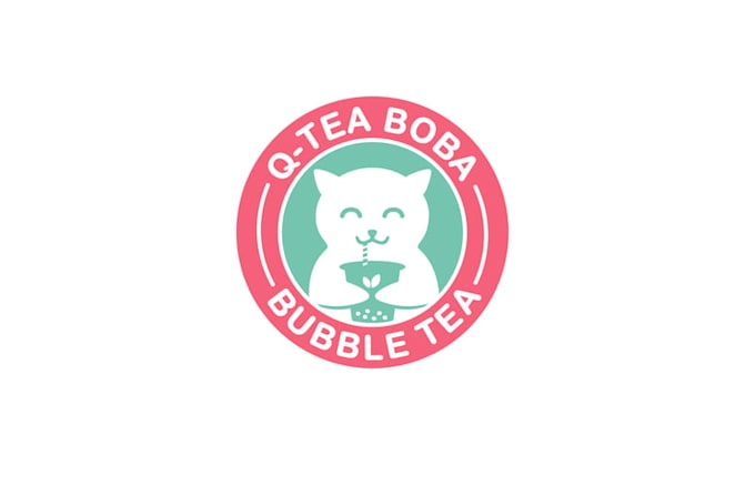 design unique tea bubble logo