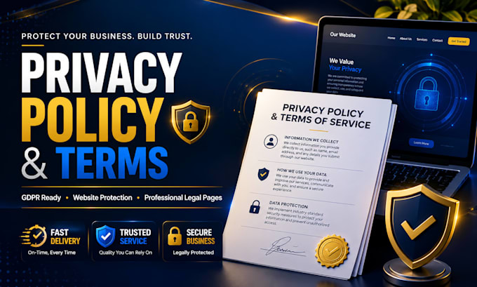 write a custom privacy policy and terms for your website