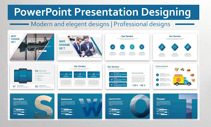design modern powerpoint presentation slides for business