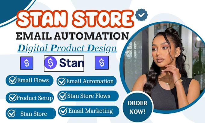 setup and design digital product for stan store, stan store automation