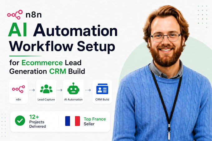 create n8n ai automation workflow setup ecommerce lead generation crm chatbot