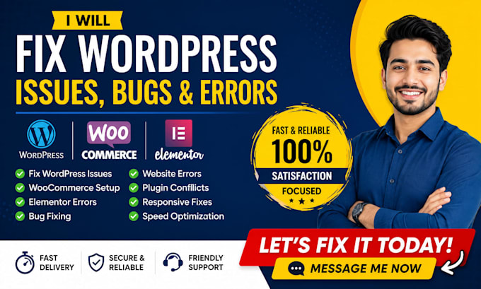 fix wordpress issue bug woocommerce setup elementor error website fixing