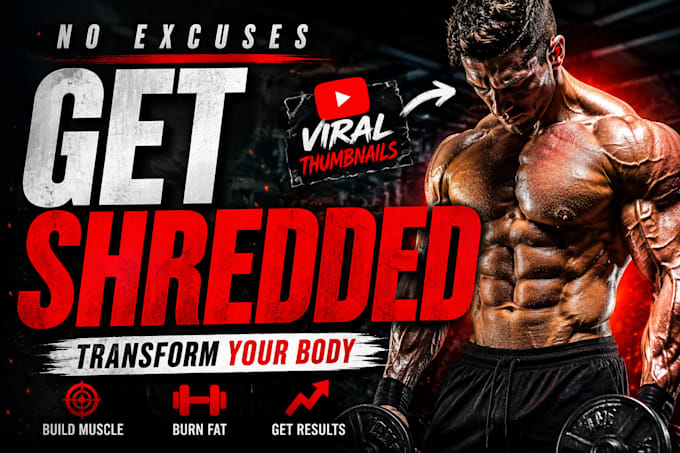 create cinematic fitness youtube thumbnails