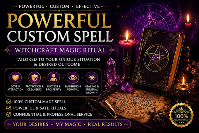 do a powerful custom spell, personalized witchcraft magic ritual