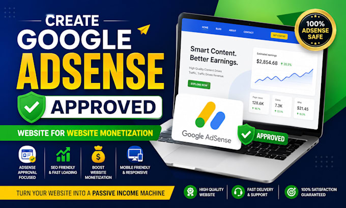 create google adsence approved website for website monetization