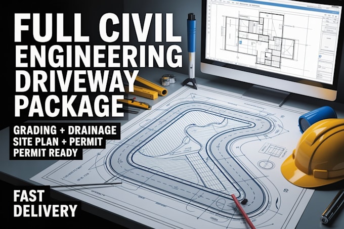 driveway civil engineering plan grading drainage