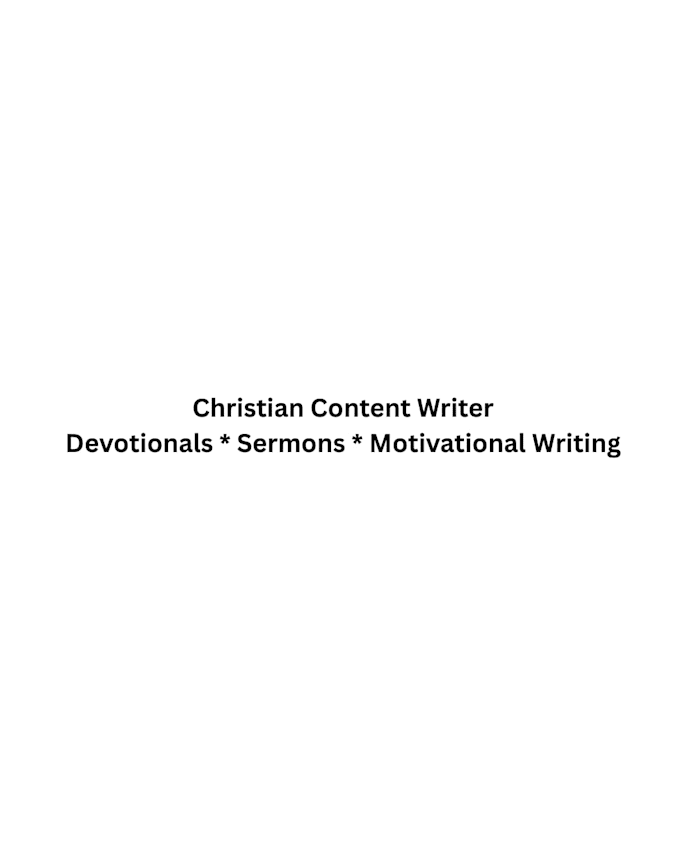 write powerful christian devotionals and sermons