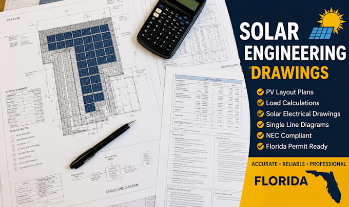 deliver solar engineering drawings load calculations solar electrical florida