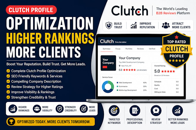 optimize clutch designrush gmb profile for website reputation reputation enhance