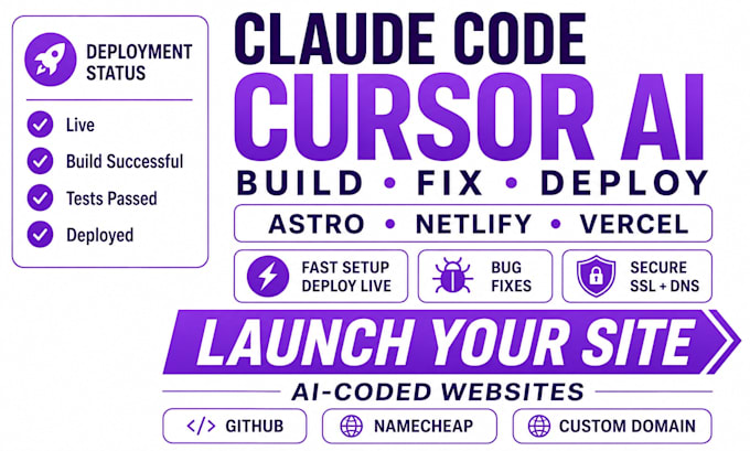 fix claude code claude design lovable cursor ai astro website vercel namecheap