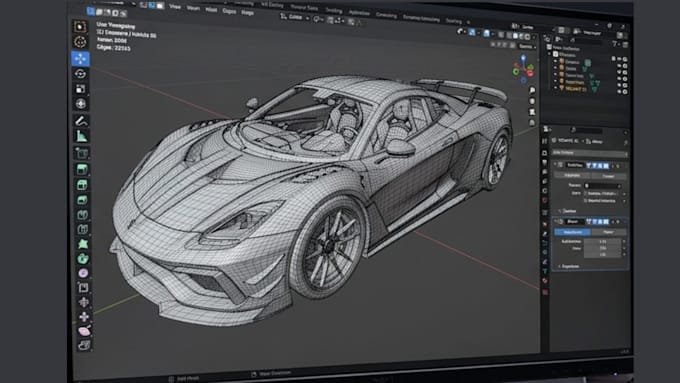 create high quality vehicle modeling car modeling unreal engine blender car