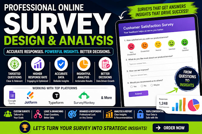 create professional online surveys in google forms, jotform and typeform