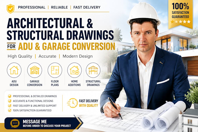 create architectural and structural plans for adu and garage conversion