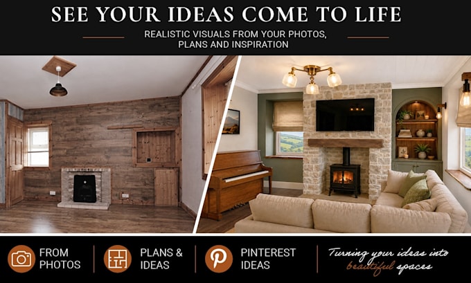 create realistic home renovation visualisations