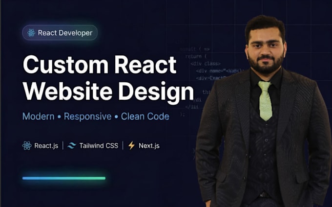 design and develop a custom react website