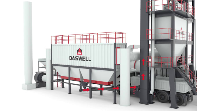 create factory process and manufacturing workflow 3d animation