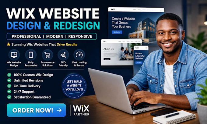 build wix ecommerce website, wix business website redesign, website design