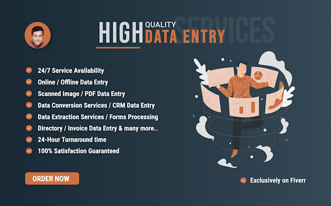 do professional quality data entry and web research work