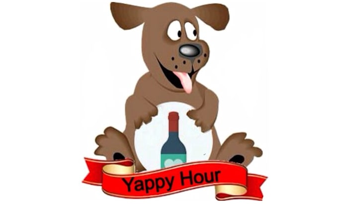create a fun playful pet care logo for yappy hour