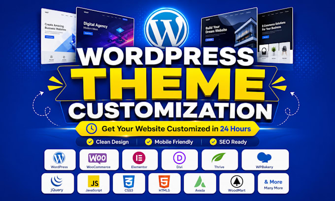 customize wordpress theme, fix issues,speed and SEO optimize