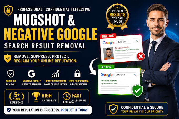 remove mugshots and negative google search results professionally