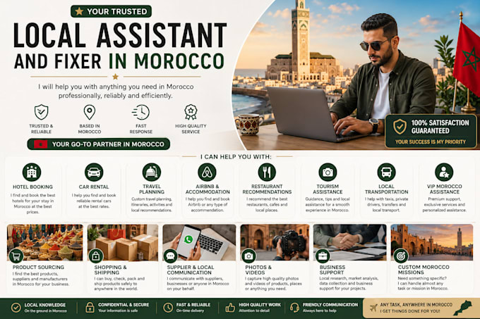 help you with anything you need in morocco