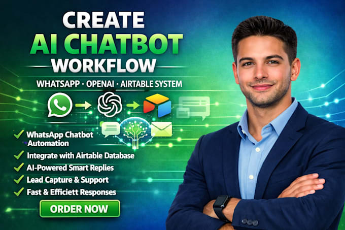 create ai chatbot workflow with whatsapp, openai and airtable system claude ai