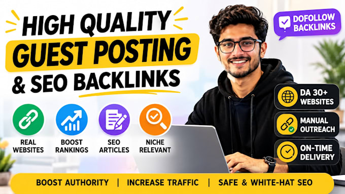 do high quality guest posting and backlink outreach for SEO