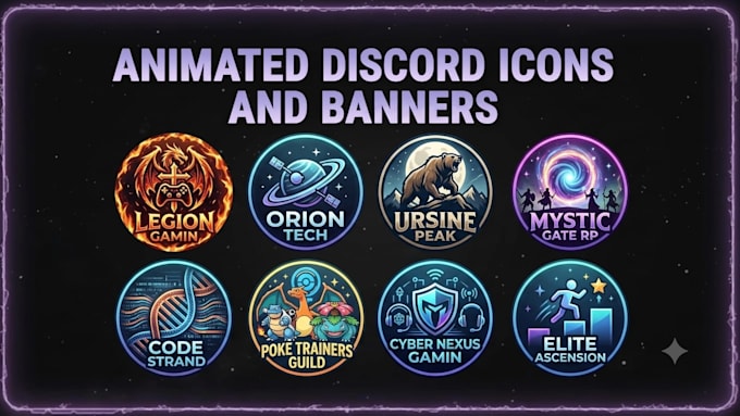 create animated discord server icon and banners